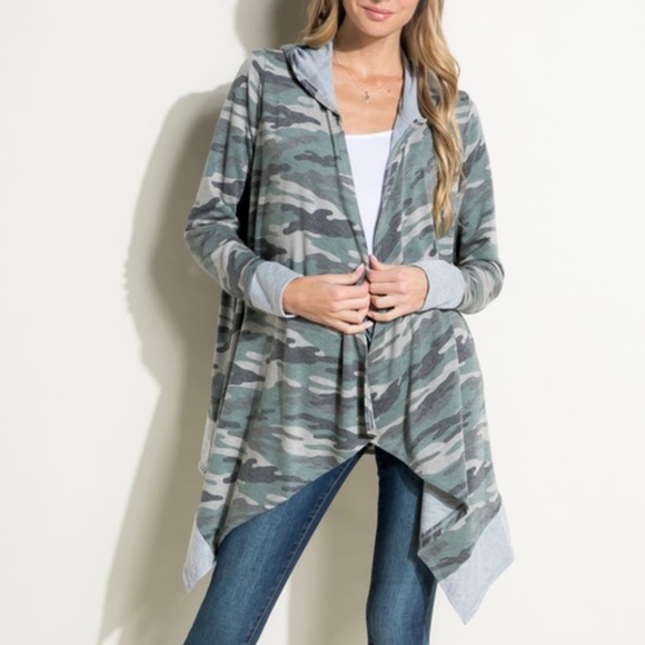 Last 2 ‼️ Camouflage Hoodie Cardigan - Picture 2 of 6